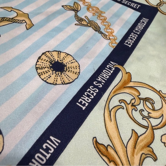 Victoria's Secret Nautical Stripe Chain & Link Button-Up Blouse | Size Medium - Picture 7 of 7